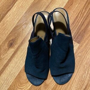 Vaneli Dark Blue Slingback Sandals